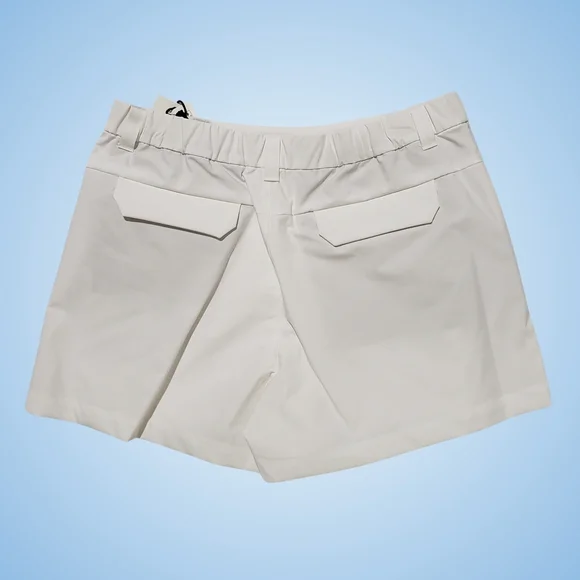 TILLEY Tech Stretch Woven Inverted Front Pleat Skort Women Large White NWT - Picture 4 of 5